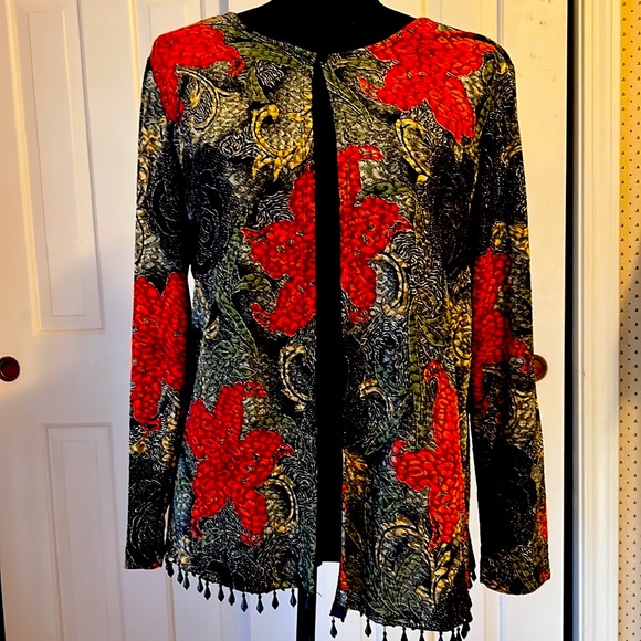 Lane Bryant dressy top with beads. Size 14w. EUC - Picture 5 of 7